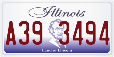 IL license plate A393494