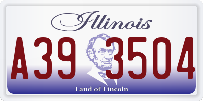 IL license plate A393504