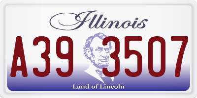 IL license plate A393507