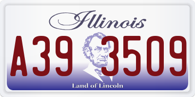IL license plate A393509