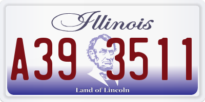 IL license plate A393511