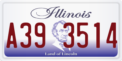 IL license plate A393514