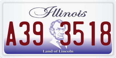 IL license plate A393518