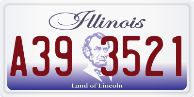 IL license plate A393521