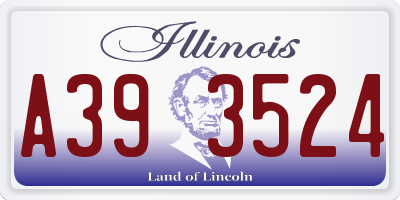 IL license plate A393524