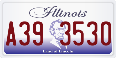 IL license plate A393530
