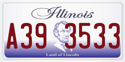 IL license plate A393533
