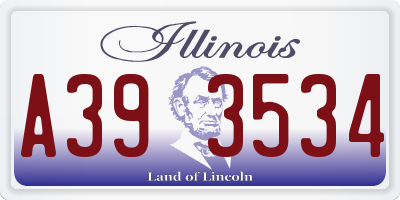 IL license plate A393534