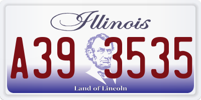 IL license plate A393535
