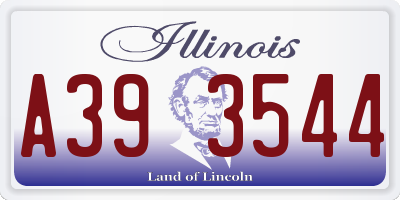 IL license plate A393544