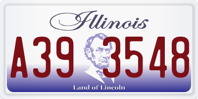 IL license plate A393548