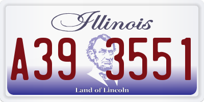 IL license plate A393551