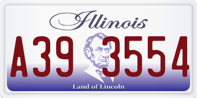 IL license plate A393554