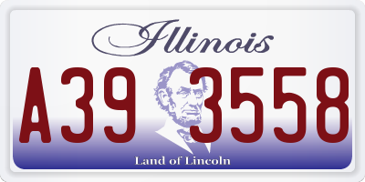 IL license plate A393558