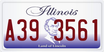 IL license plate A393561
