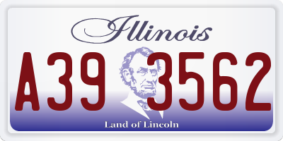IL license plate A393562