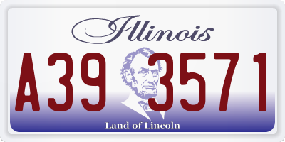IL license plate A393571