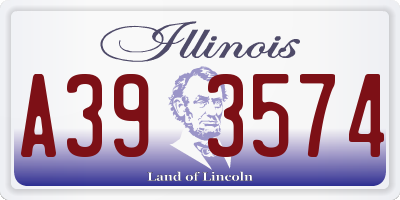 IL license plate A393574