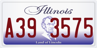 IL license plate A393575