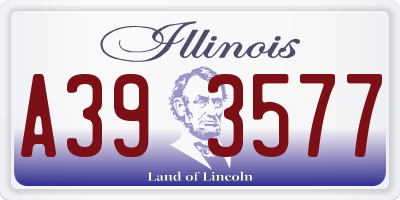 IL license plate A393577