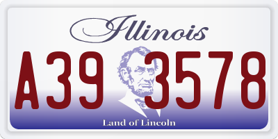IL license plate A393578