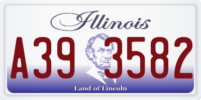 IL license plate A393582