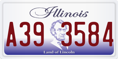 IL license plate A393584
