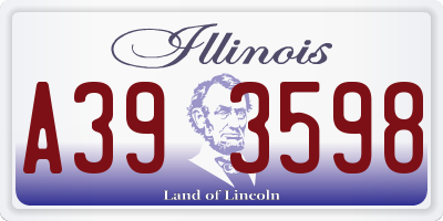 IL license plate A393598
