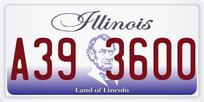 IL license plate A393600