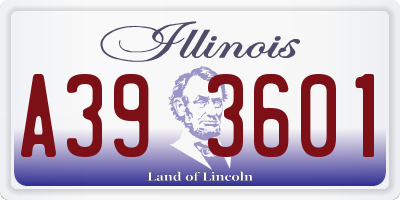 IL license plate A393601