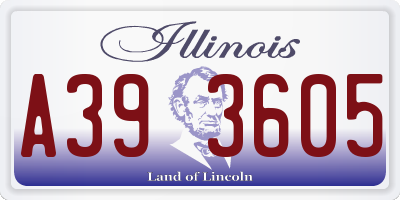IL license plate A393605