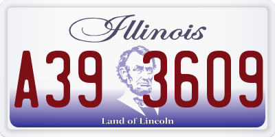 IL license plate A393609