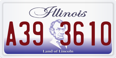 IL license plate A393610