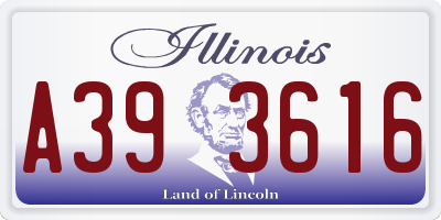 IL license plate A393616