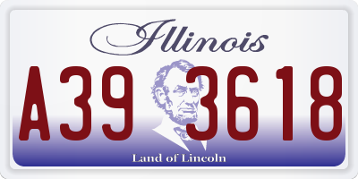 IL license plate A393618