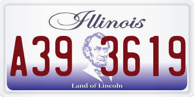 IL license plate A393619