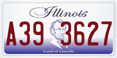IL license plate A393627