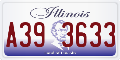 IL license plate A393633
