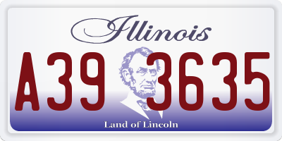 IL license plate A393635