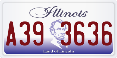 IL license plate A393636