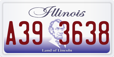 IL license plate A393638