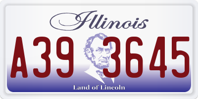 IL license plate A393645