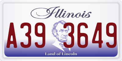 IL license plate A393649