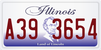 IL license plate A393654