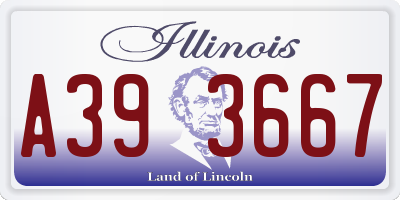 IL license plate A393667