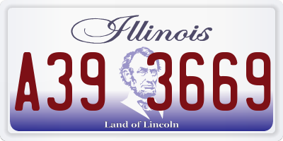 IL license plate A393669