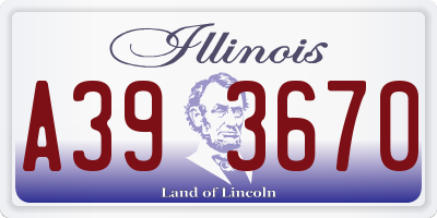 IL license plate A393670