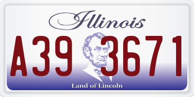 IL license plate A393671
