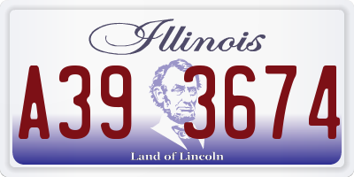 IL license plate A393674
