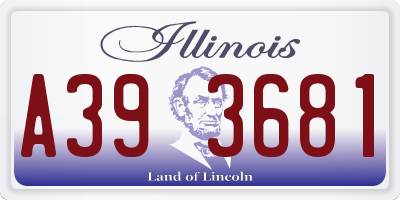IL license plate A393681